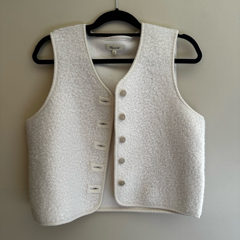 Madewell Ivory Knit Vest